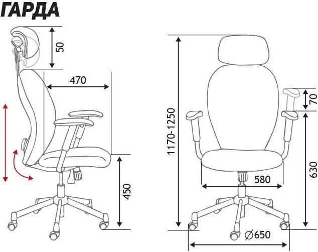 Кресло руководителя Гарда SL white