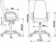 Кресло руководителя Бюрократ CH-808AXSN TW