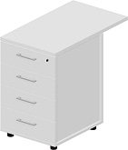 Тумба приставная 4 ящика ODN44680
