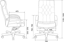 Кресло руководителя Бюрократ T-9928WALNUT