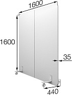 Мобильная перегородка Муви MV-160/160