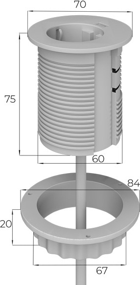Розеточный блок POWER GROMMET G5201-1UC